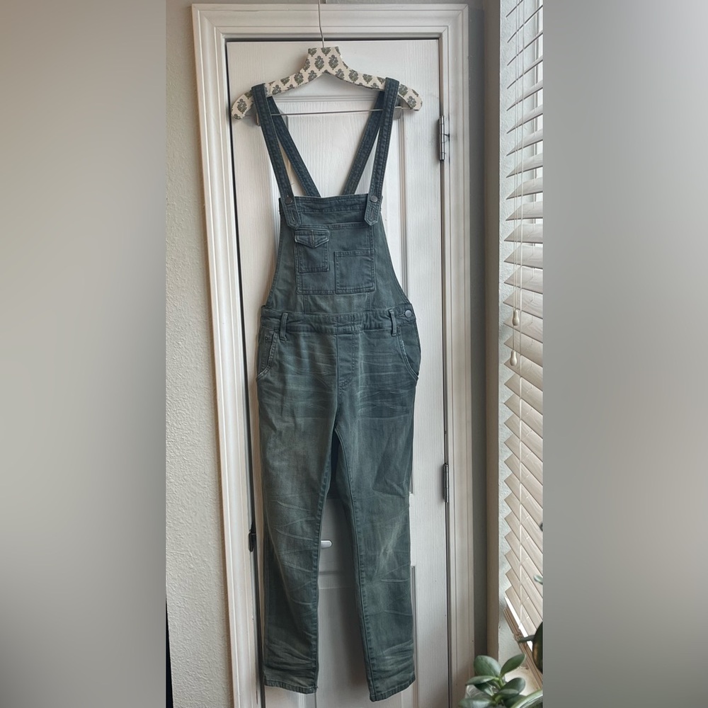 FREE PEOPLE Through The Woods Stretch Denim Overalls Blue Size 26
